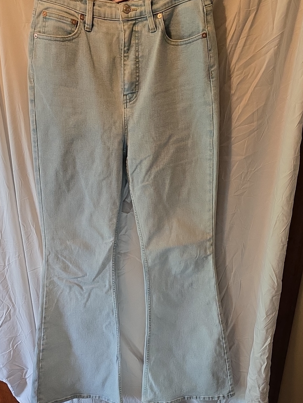 We The Free Light Blue High-Rise Flared Jeans